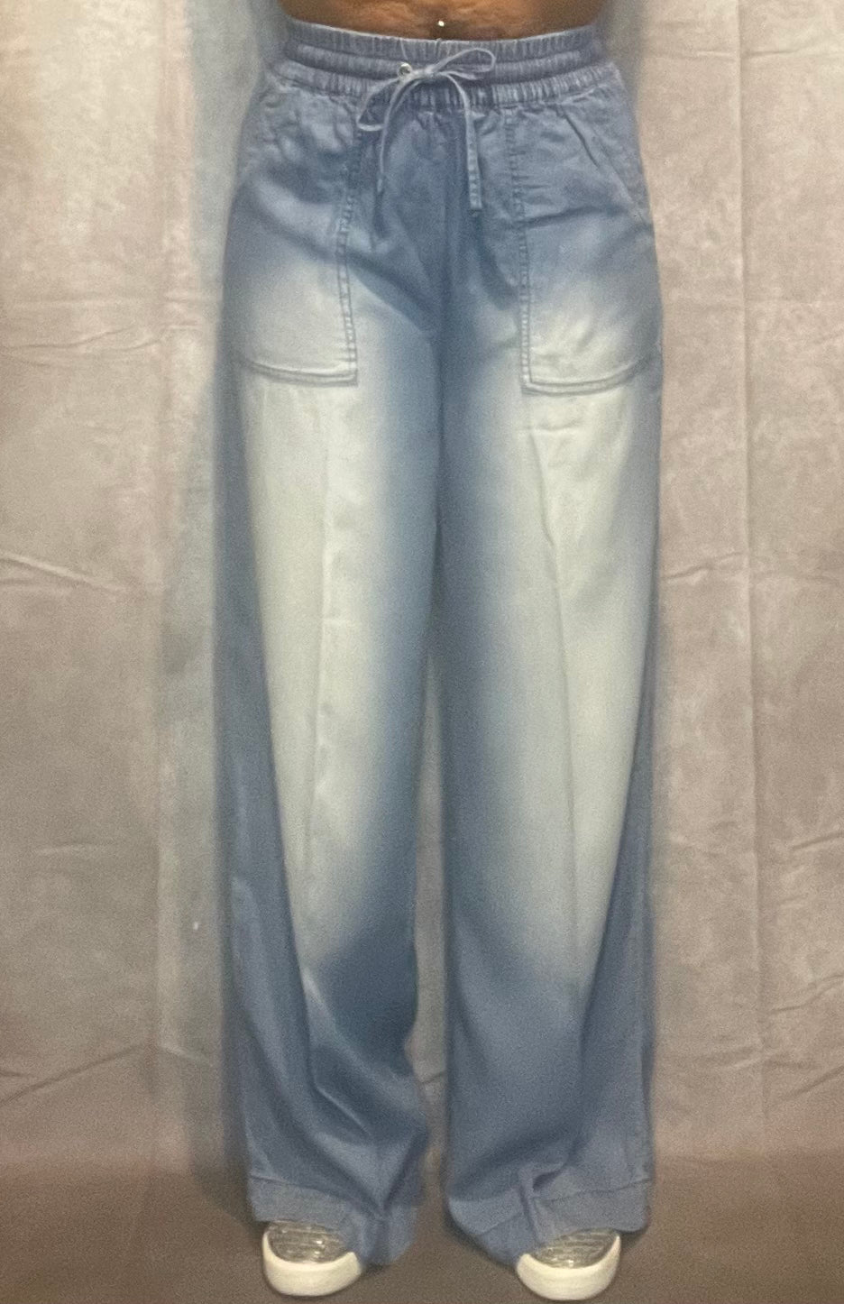 Chambray Wide Leg Pants (W)