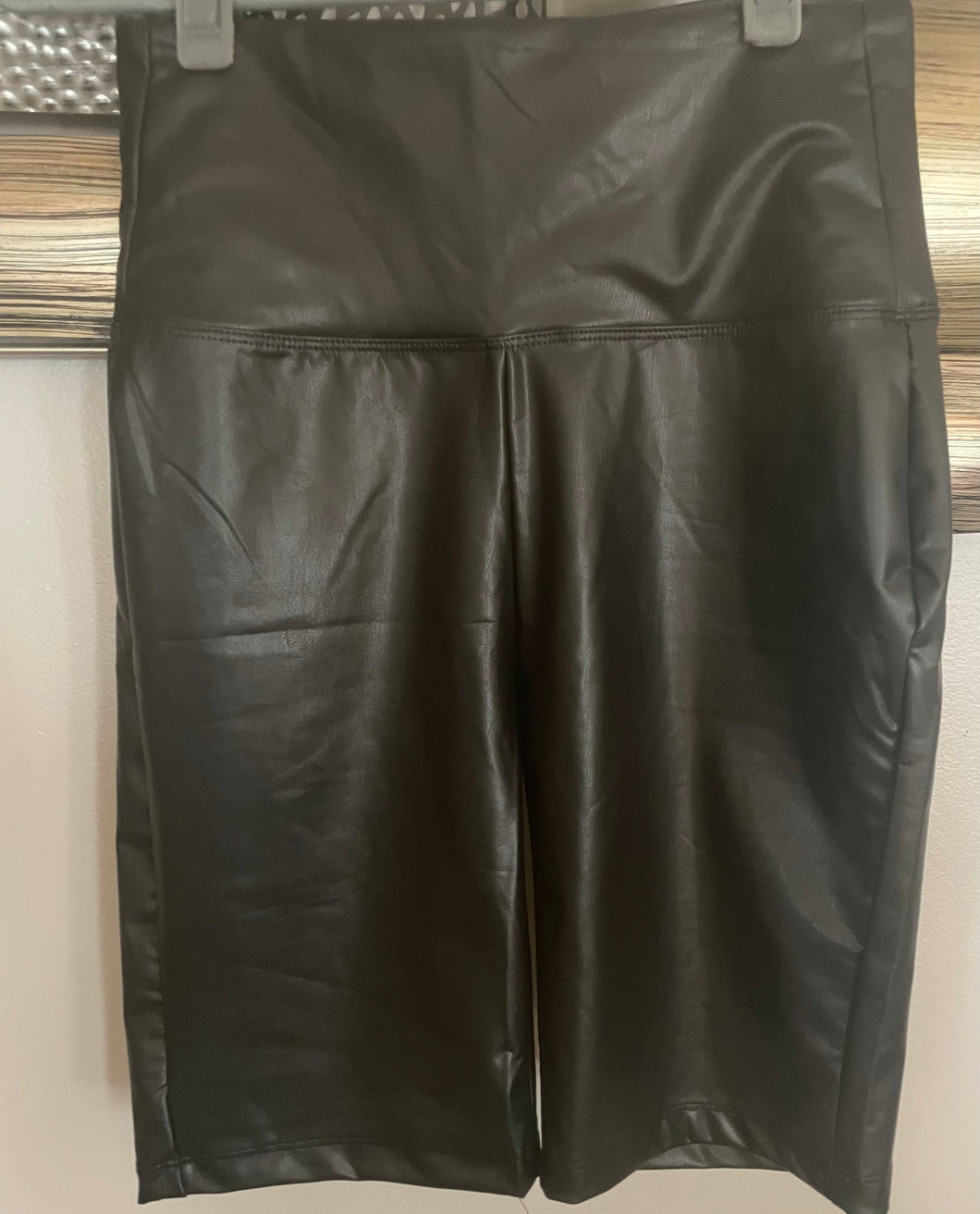 Vegan Leather Bike Shorts